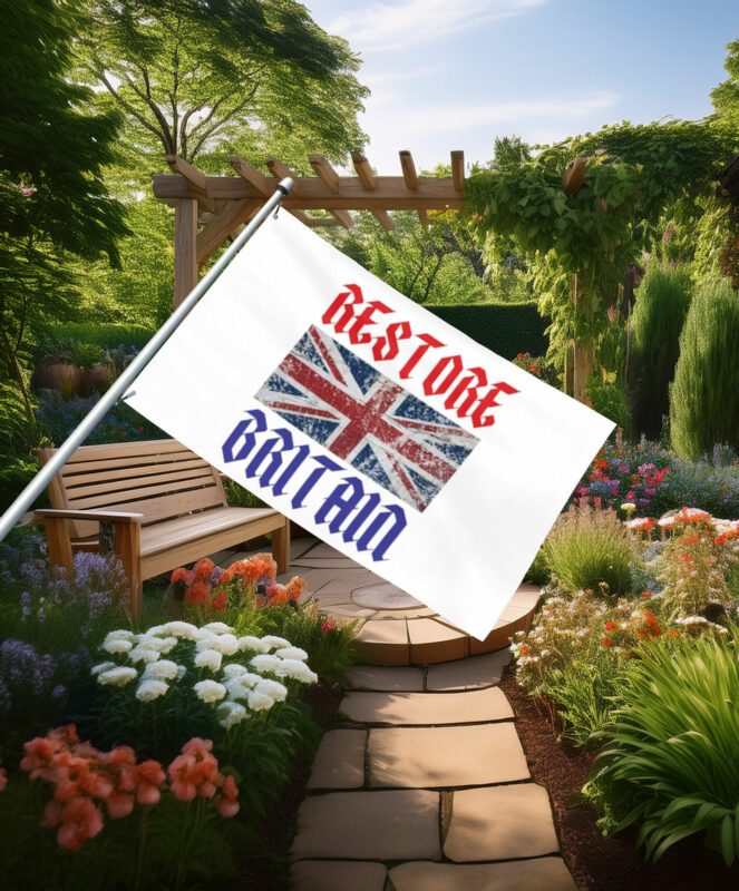 Gothic Union Jack Restore Britain Flag