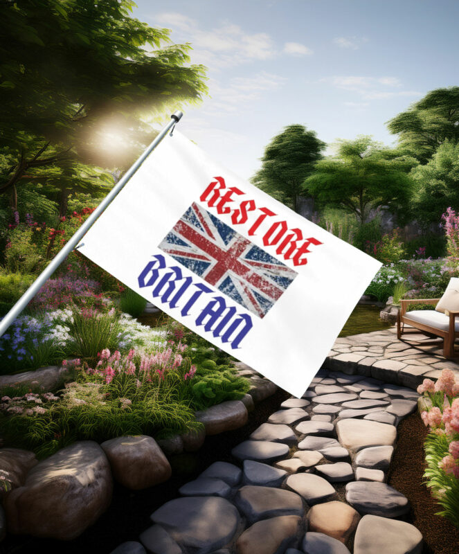 Gothic Union Jack Restore Britain Flag