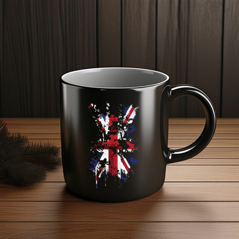 Great Britain Union Jack Abstract Flag Print Mug
