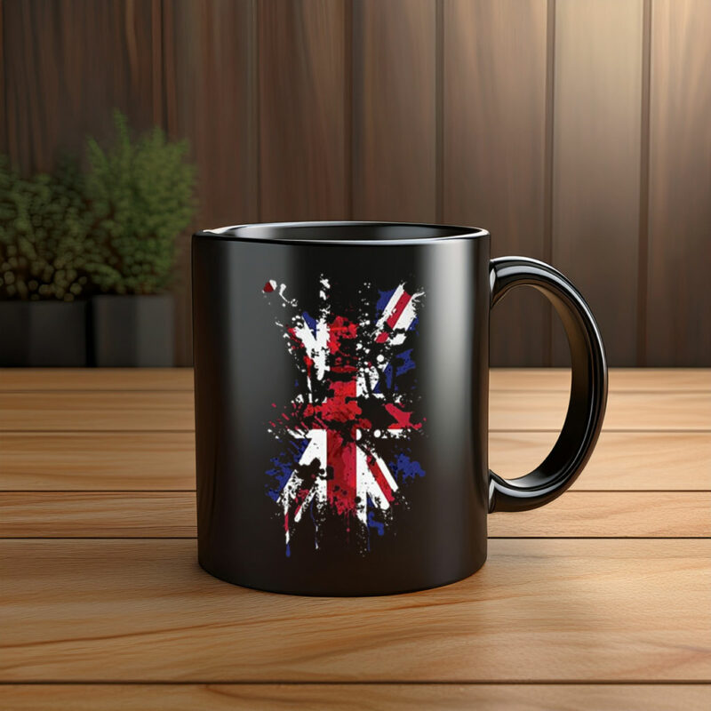 Great Britain Union Jack Abstract Flag Print Mug