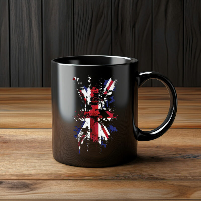 Great Britain Union Jack Abstract Flag Print Mug