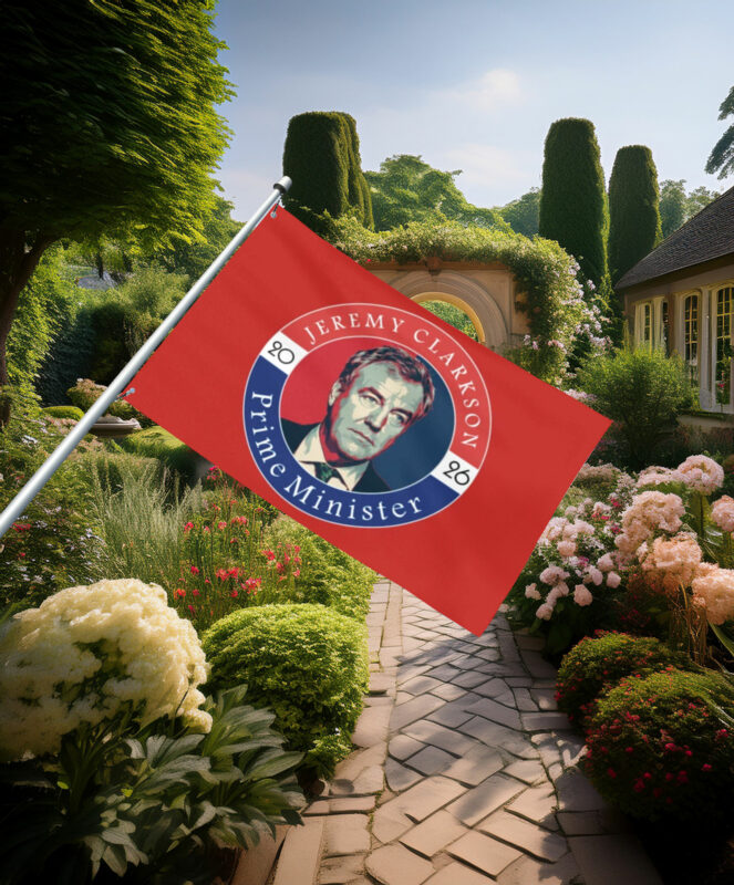 Jeremy Clarkson Prime Minister 2026 Campaign Flag