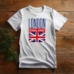London England T-Shirt Union Jack British Flag Tee
