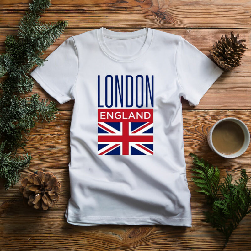 London England T-Shirt Union Jack British Flag Tee