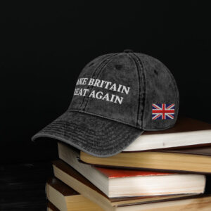 Make Britain Great Again Embroidered Vintage Hat, Union Flag Hat