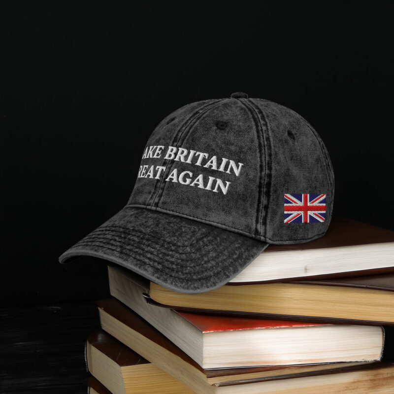 Make Britain Great Again Embroidered Vintage Hat, Union Flag Hat