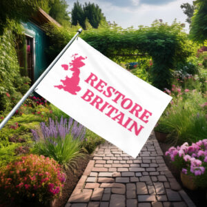 Modern Pink Restore Britain Map Flag