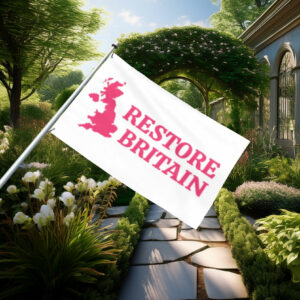 Modern Pink Restore Britain Map Flag
