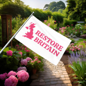 Modern Pink Restore Britain Map Flag