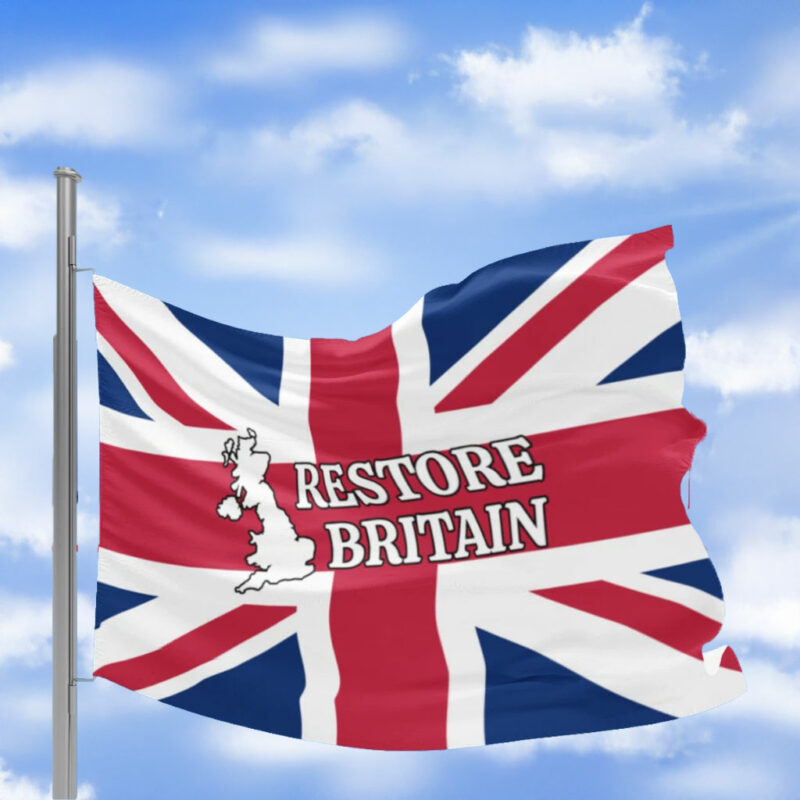 Personalised Restore Britain Union Jack Flag
