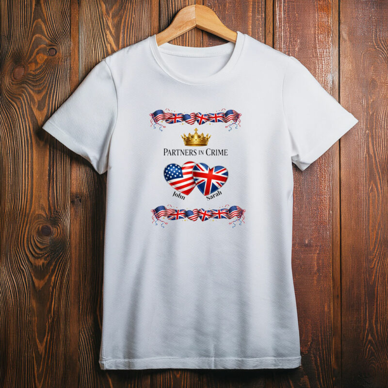 Personalized Union Jack USA Flag T-Shirt