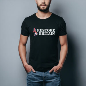 Printed Cotton Shirt British Flag Politics Party Restore Britain T-Shirt