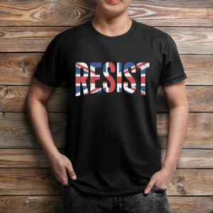 Resist T-Shirt UK Flag Protest Tee Vintage Political Shirt