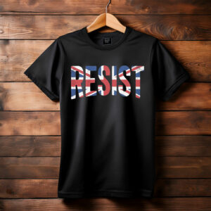 Resist T-Shirt UK Flag Protest Tee Vintage Political Shirt