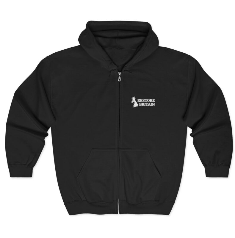 Restore Britain Embroidered Zip Hooded Sweatshirt
