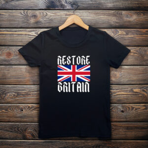 Restore Britain Minimalist Text Shirt UK Tee