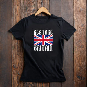 Restore Britain Minimalist Text Shirt UK Tee