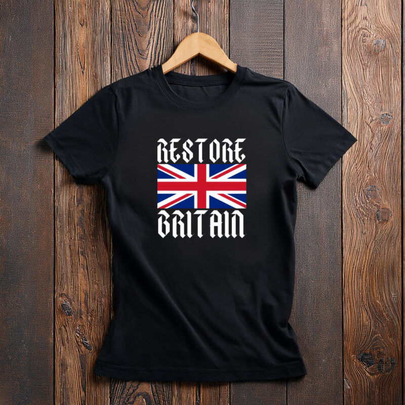 Restore Britain Minimalist Text Shirt UK Tee