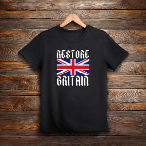 Restore Britain Minimalist Text Shirt UK Tee