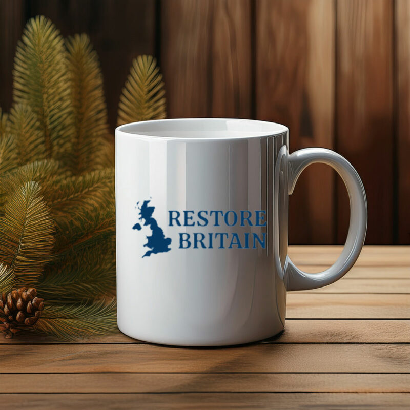 Restore Britain Mug – Bold UK Statement Coffee Cup