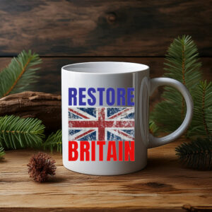 Restore Britain Mug – British Flag Pride Coffee Cup