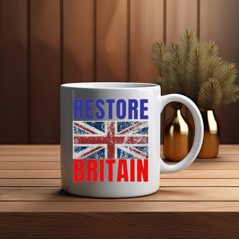 Restore Britain Mug – British Flag Pride Coffee Cup