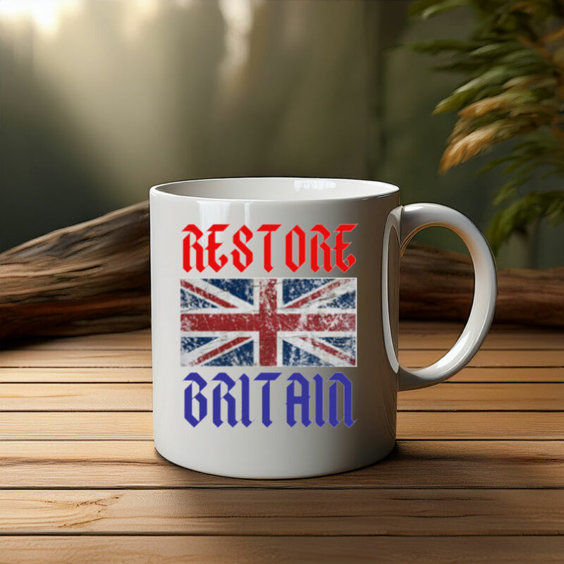 Restore Britain Mug – Classic Union Jack Coffee Cup