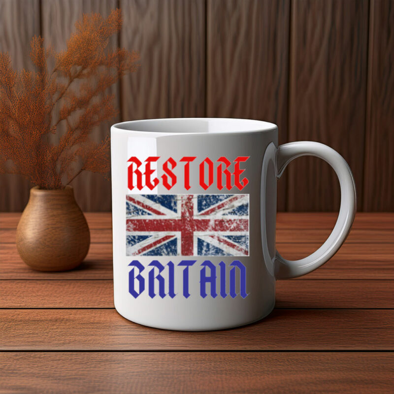 Restore Britain Mug – Classic Union Jack Coffee Cup