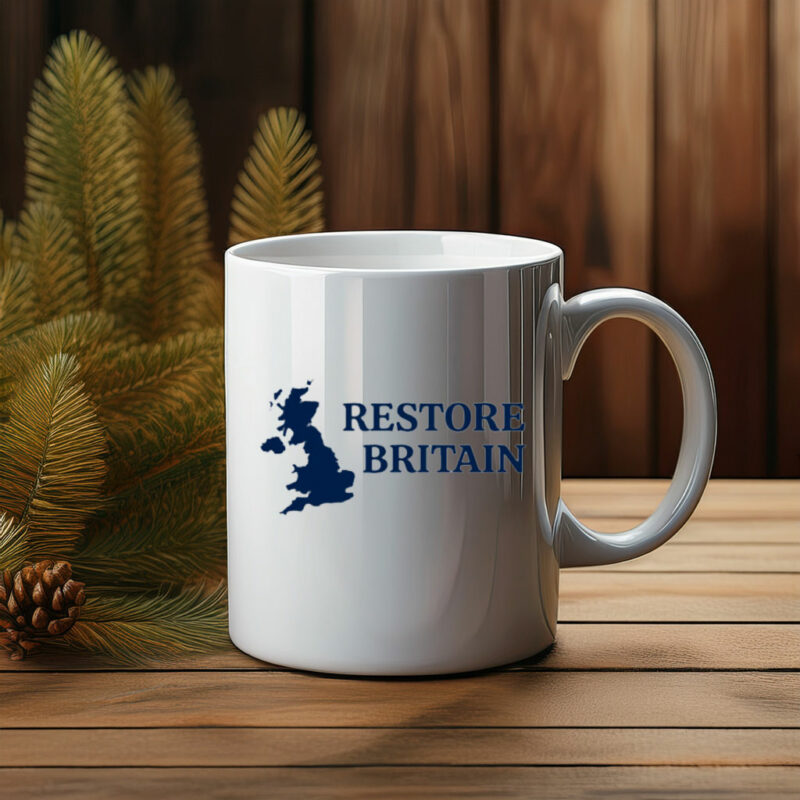 Restore Britain Mug – Strong Political Message Coffee Cup