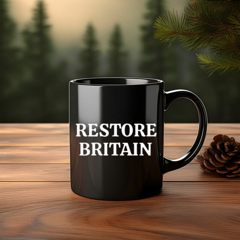 Restore Britain Mug – UK Flag Vintage Coffee Cup