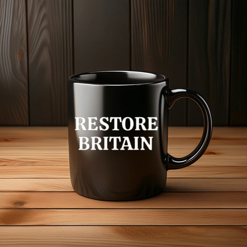 Restore Britain Mug – UK Flag Vintage Coffee Cup