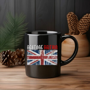 Restore Britain Mug – Union Jack Patriotic Coffee Cup