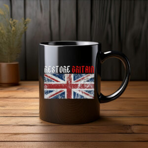 Restore Britain Mug – Union Jack Patriotic Coffee Cup
