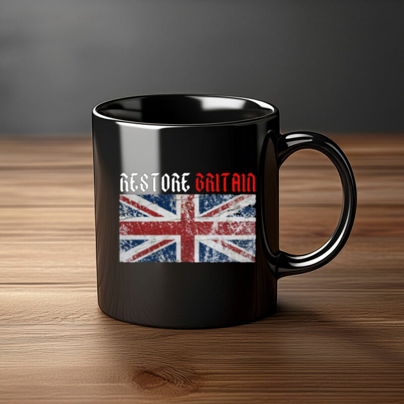Restore Britain Mug – Union Jack Patriotic Coffee Cup