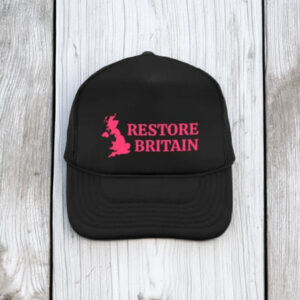 Restore Britain Pink UK Map Black Hat