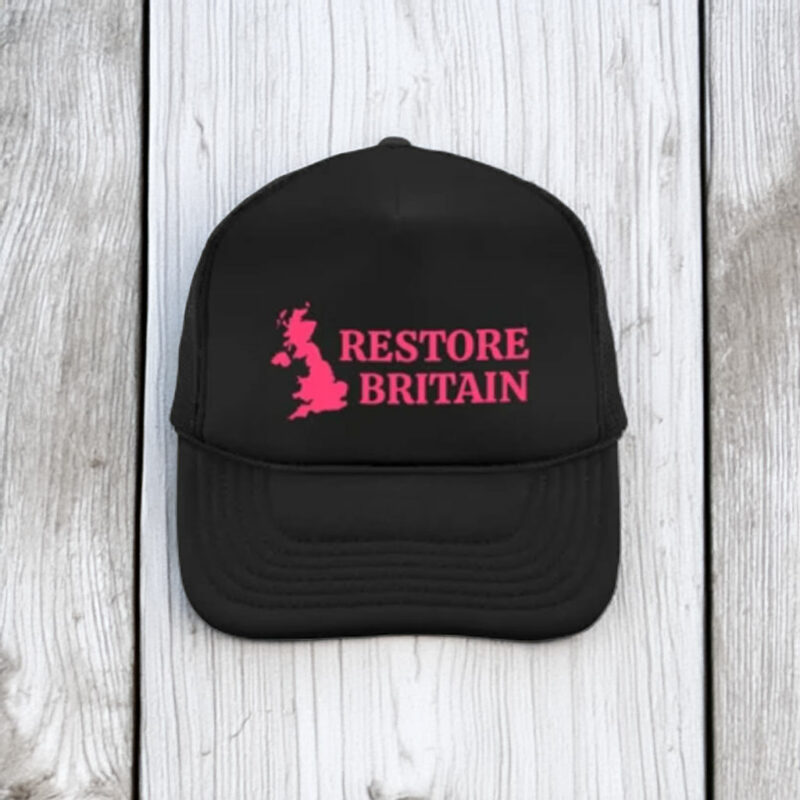 Restore Britain Pink UK Map Black Hat