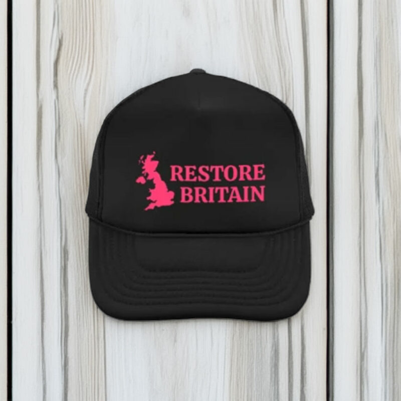 Restore Britain Pink UK Map Black Hat