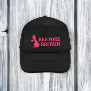 Restore Britain Pink UK Map Black Hat