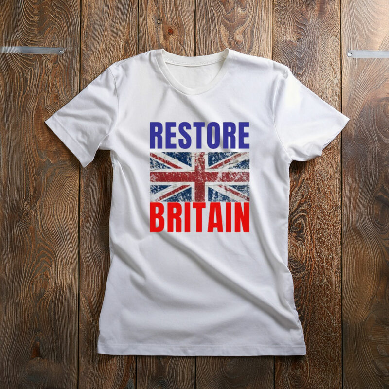 Restore Britain Retro Style British Graphic T-Shirt