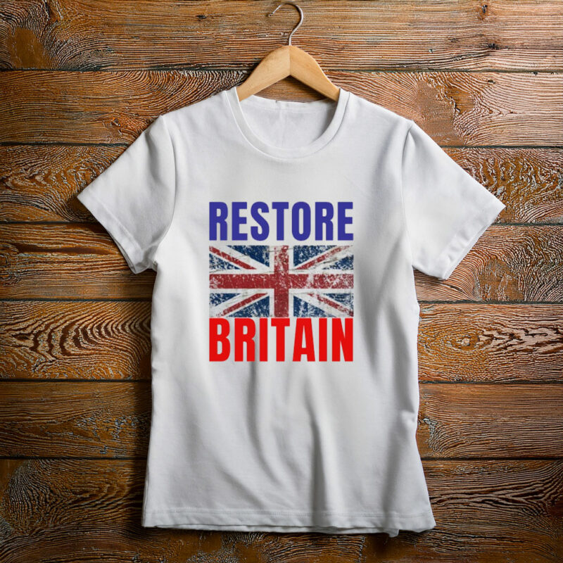 Restore Britain Retro Style British Graphic T-Shirt
