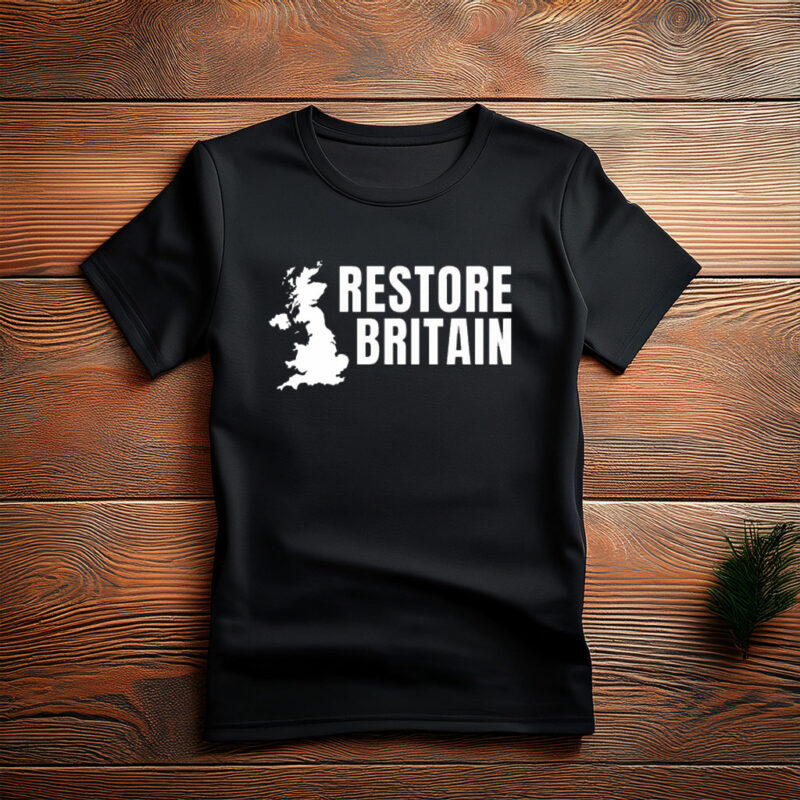 Restore Britain T-Shirt UK Patriotic Graphic Tee