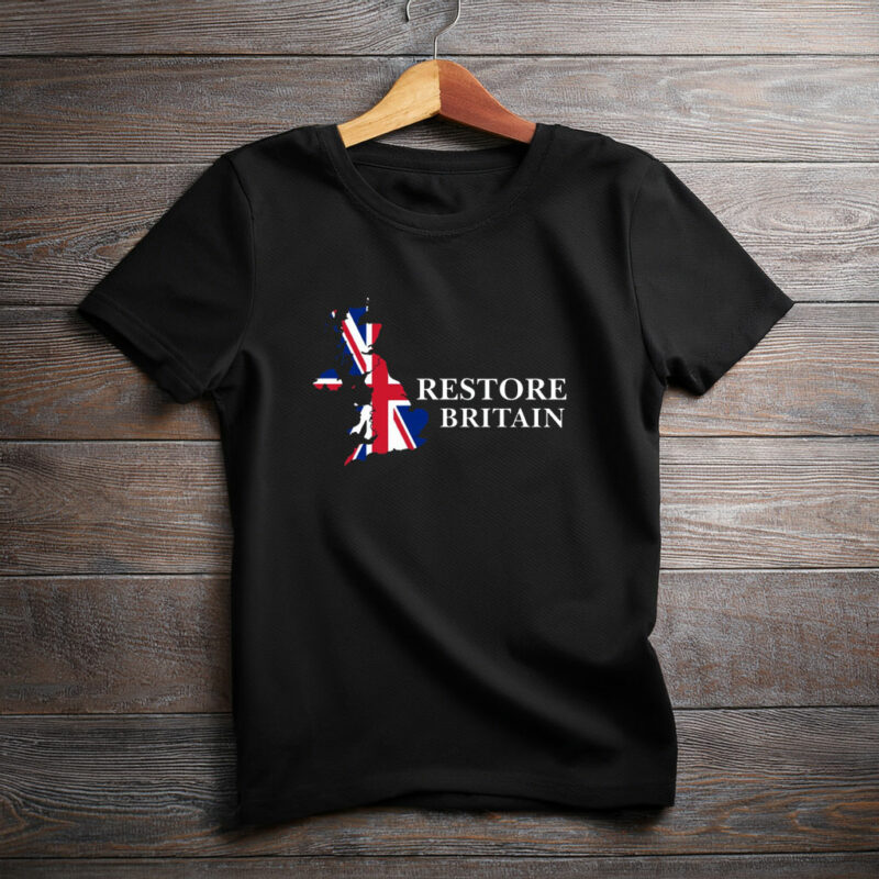 Restore Britain T-Shirt UK Patriotic Graphic Tee