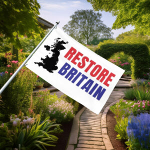 Restore Britain Tricolor Map Flag