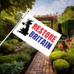 Restore Britain Tricolor Map Flag