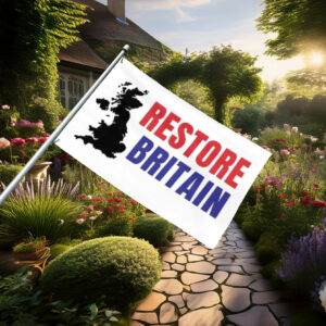 Restore Britain Tricolor Map Flag