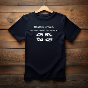 Restore Britain UK Campaign Style Graphic T-Shirt