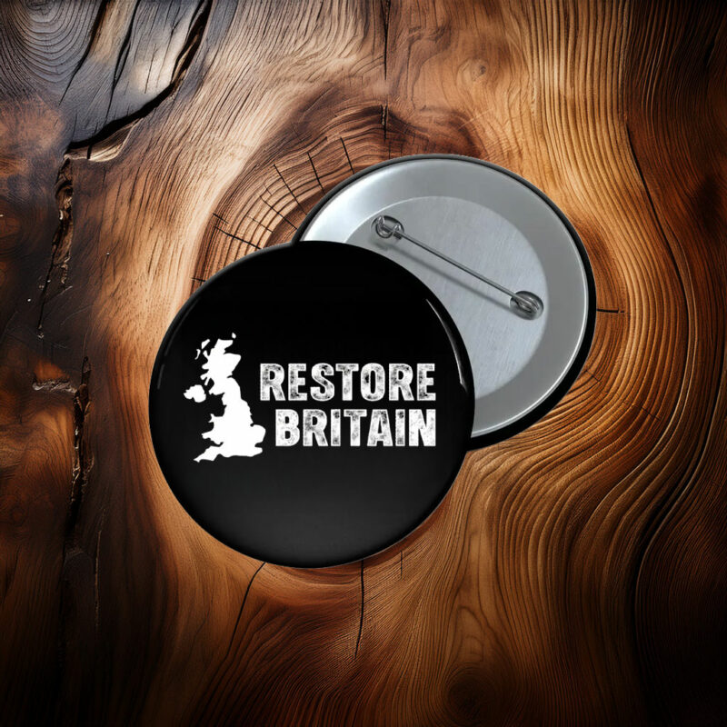 Restore Britain UK Map British Pride Button