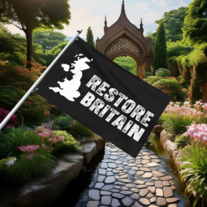 Restore Britain UK Map British Pride Flag