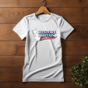Restore Britain UK Message Shirt Patriotic Statement Tee