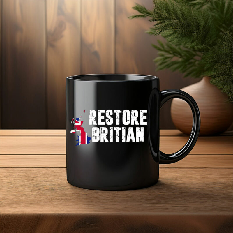 Rupert Lowe Distressed Union Jack Jumper Retro Patriotic Mug